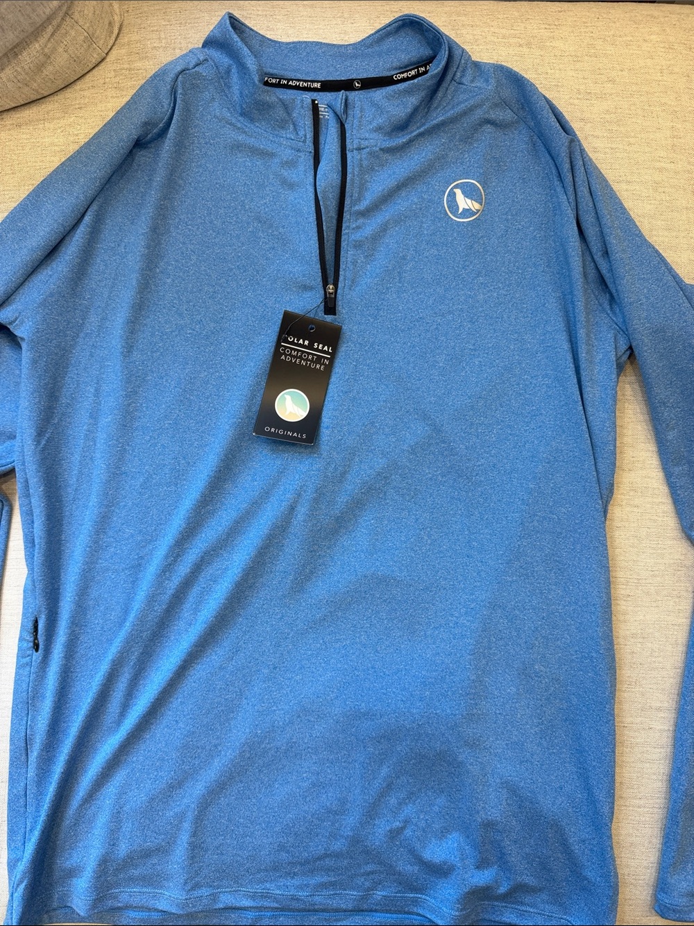 Men's Blue Quarter-Zip Performance Jacket